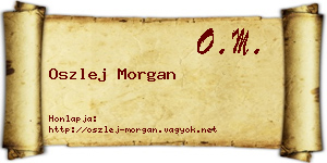Oszlej Morgan névjegykártya